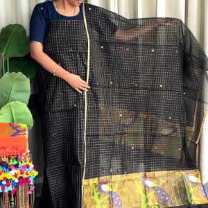 Premium handwoven muslin checks salwar-WN184