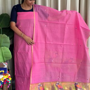 Premium handwoven muslin checks salwar-WN190