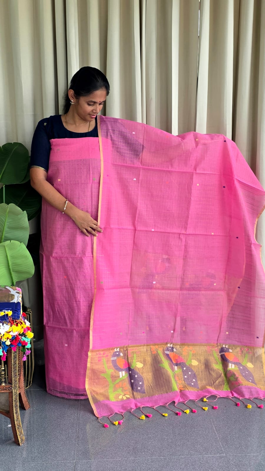 Premium Handwoven muslin checks salwar-WN192