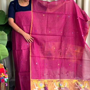 Premium handwoven muslim checks salwar-WN195