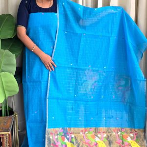 Premium handwoven muslin checks salwar-WN198