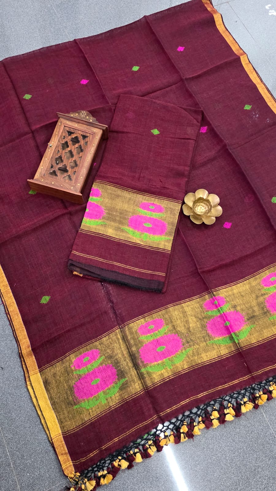 Premium handwoven linen salwar-WN220