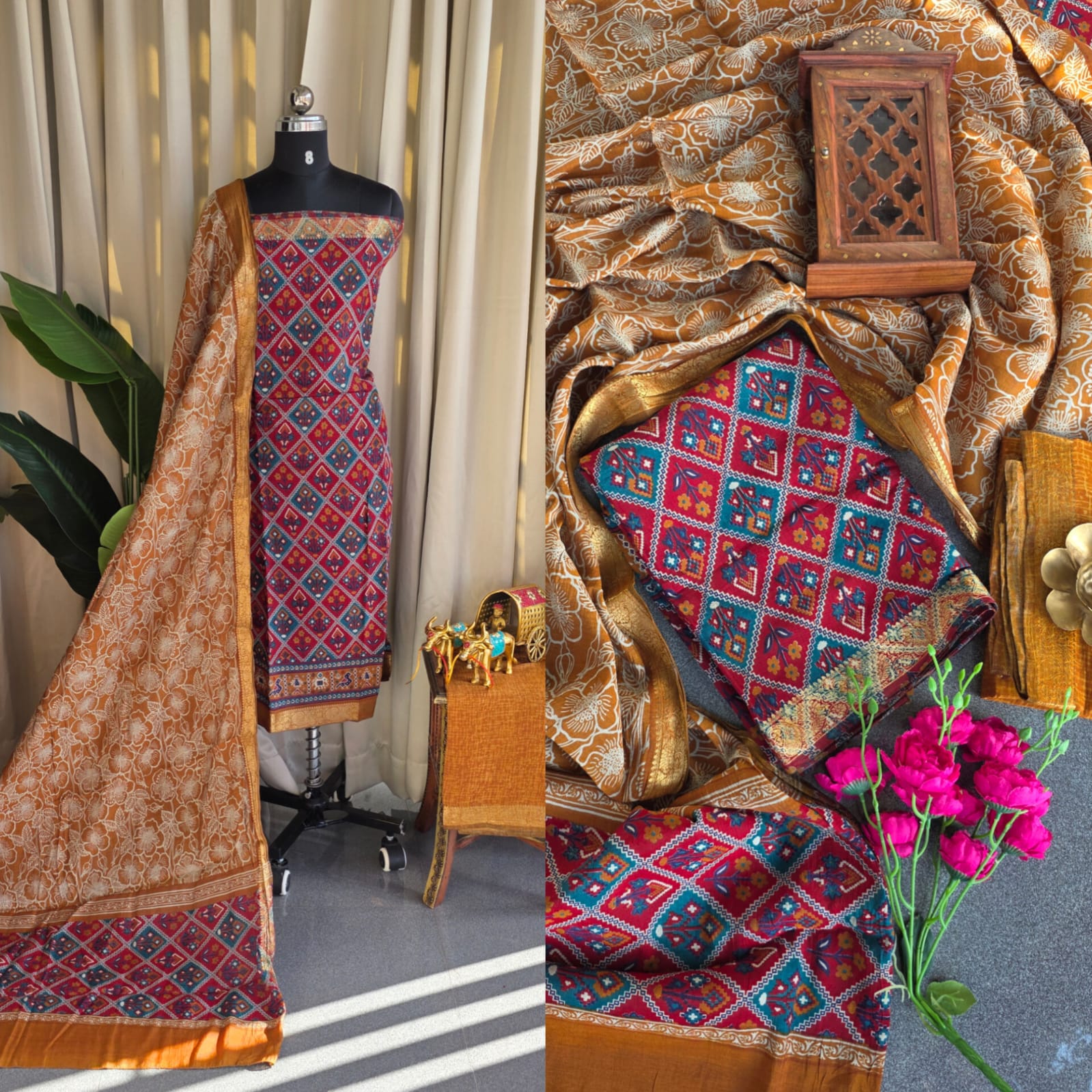 Semi maheshwari silk-CZ10