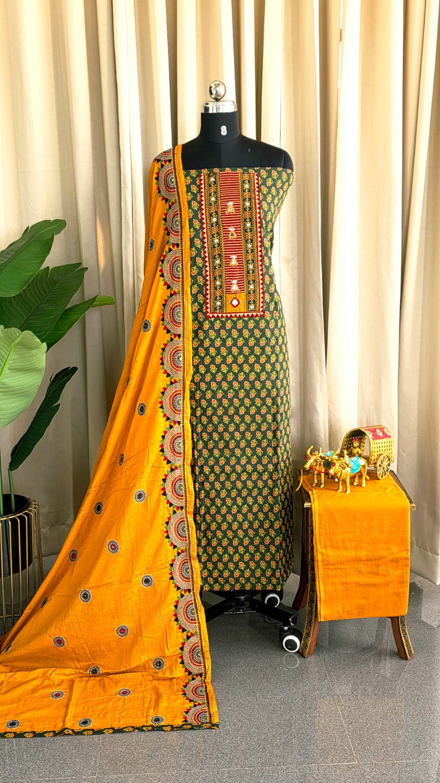 Ahir Embroidery cotton salwar set-FG11 - Image 2