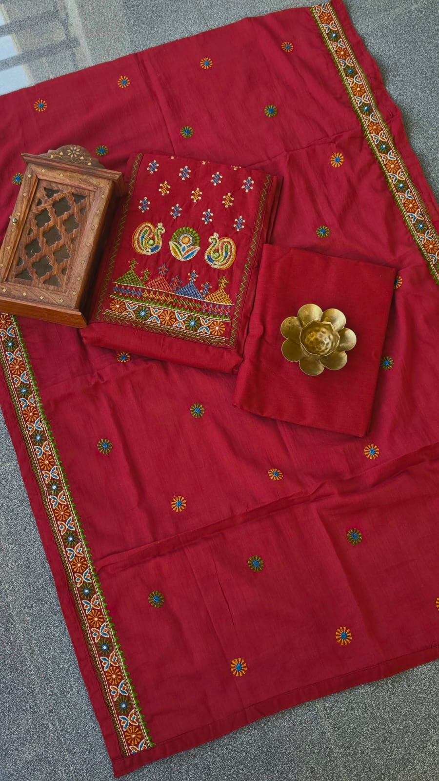 Ahir embroidery cotton salwar set-FG15
