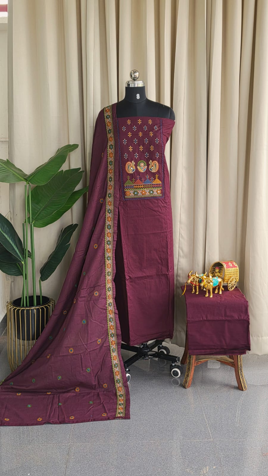 Ahir embroidery cotton salwar set- FG16 - Image 3