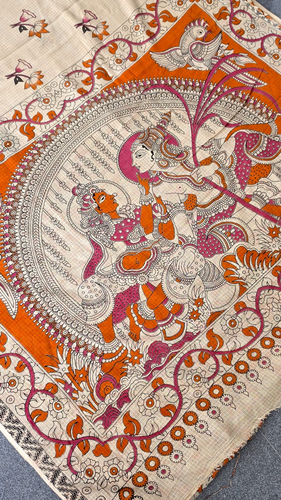 Kalamkari kota cotton saree-XG75 - Image 2