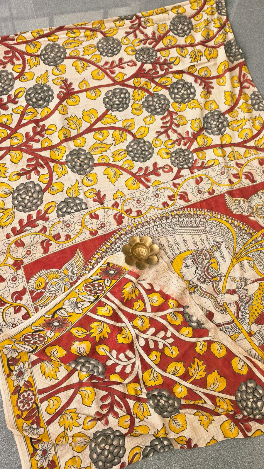 Kalamkari kota cotton saree-XG76 - Image 2