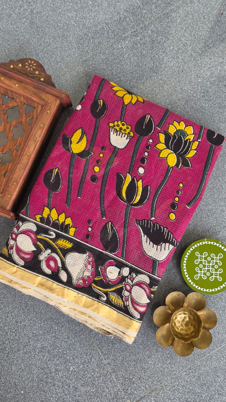 Kalamkari kota cotton saree-XG78