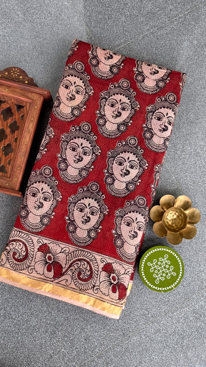 Kalamkari kota cotton saree-XG87
