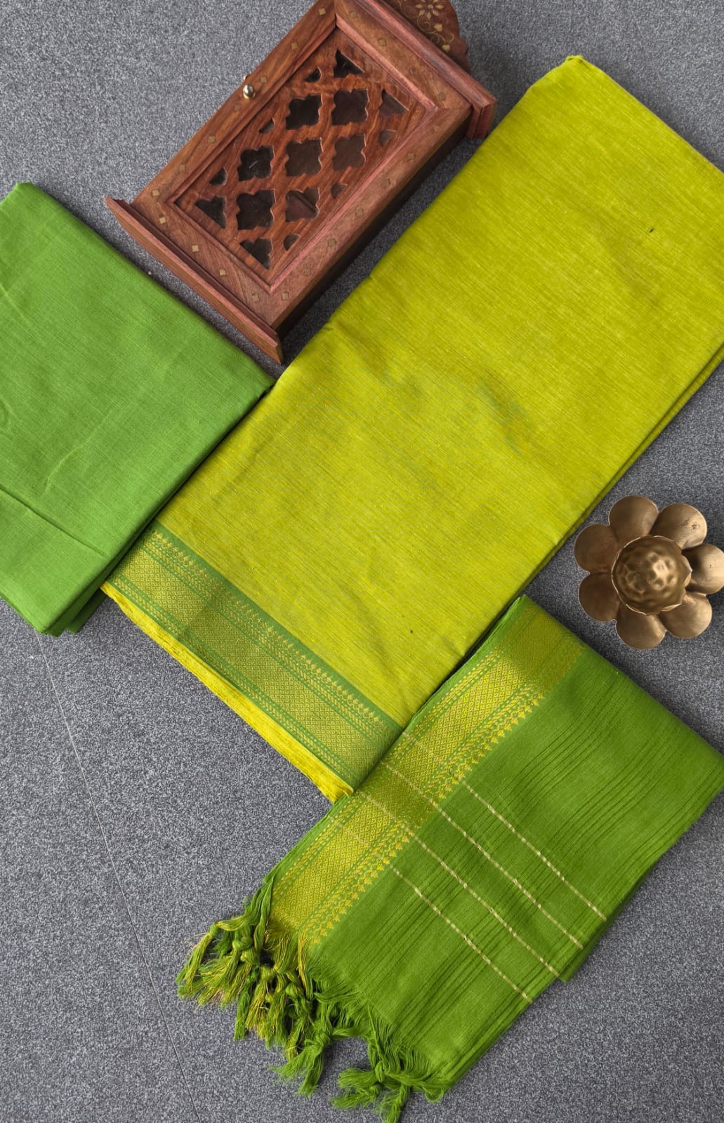 Mangalagiri cotton salwar 3pcs set-CX4 - Image 2