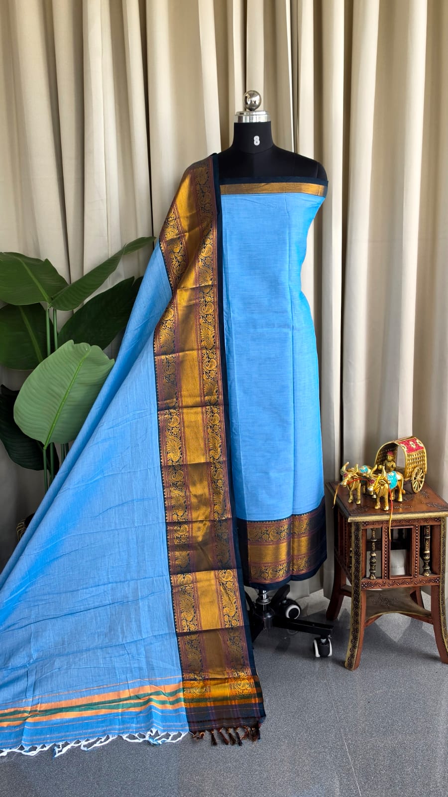 Narayanpet mercerized kanchi border Cotton salwar-DH48