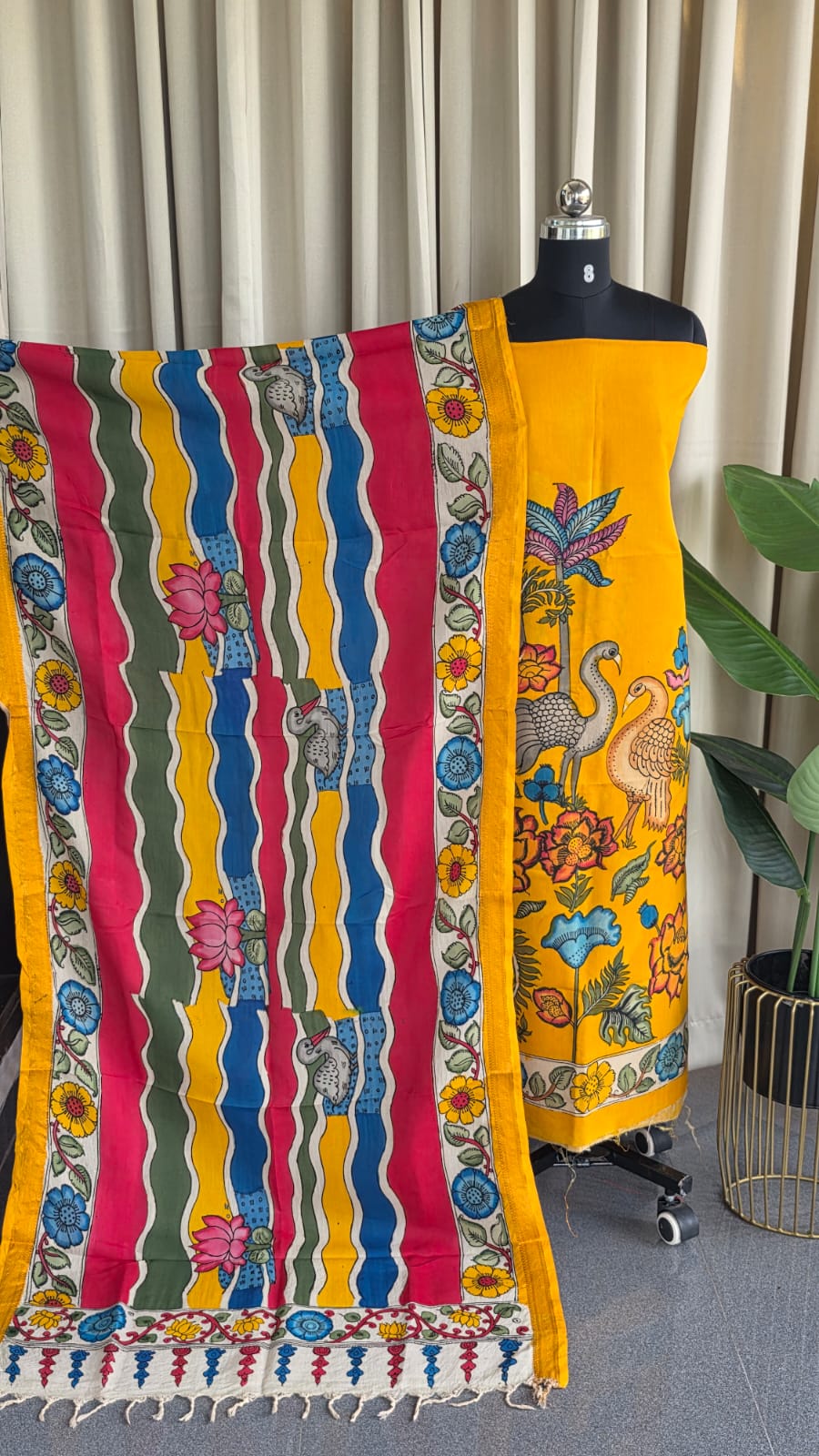 Handcrafted penkalamkari salwar-DS2