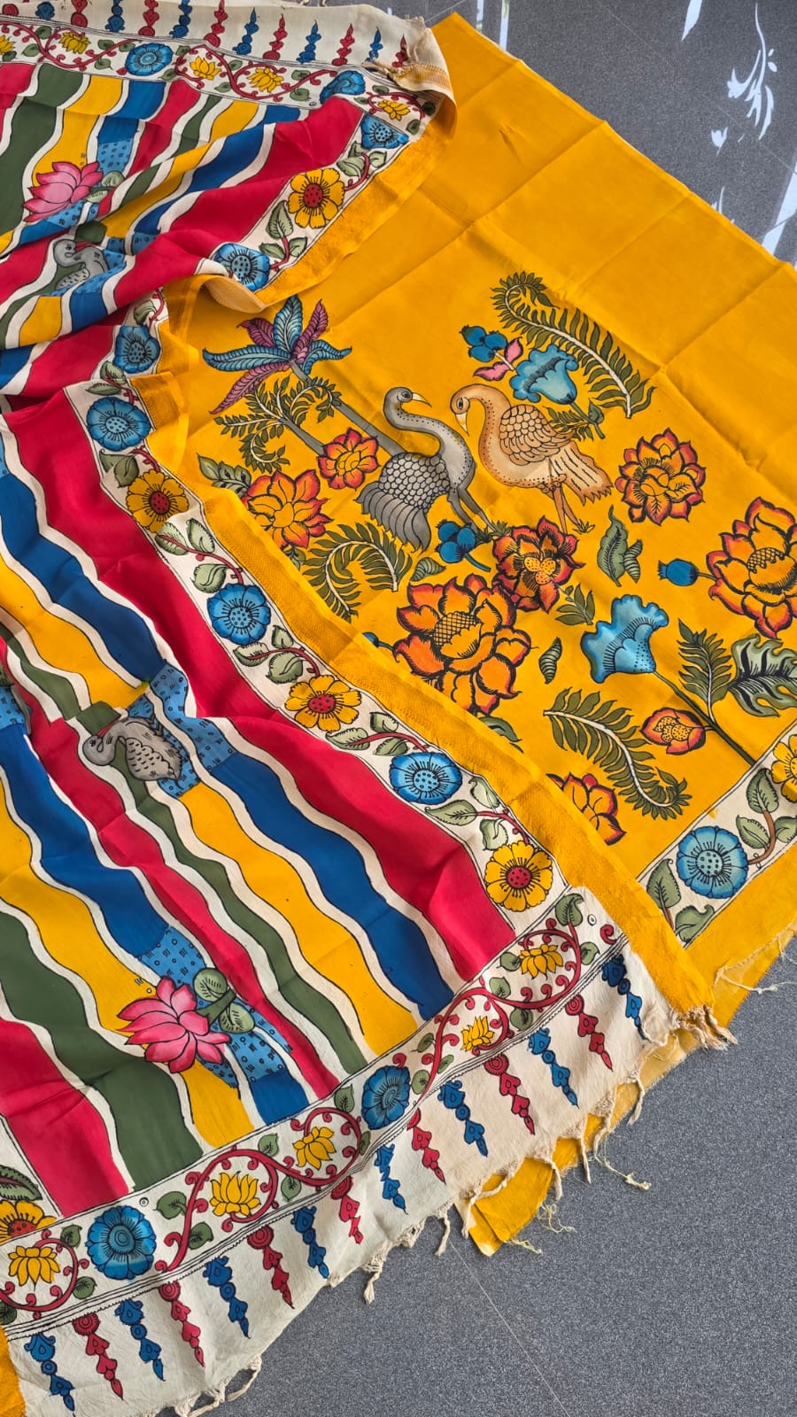 Handcrafted penkalamkari salwar-DS2 - Image 3