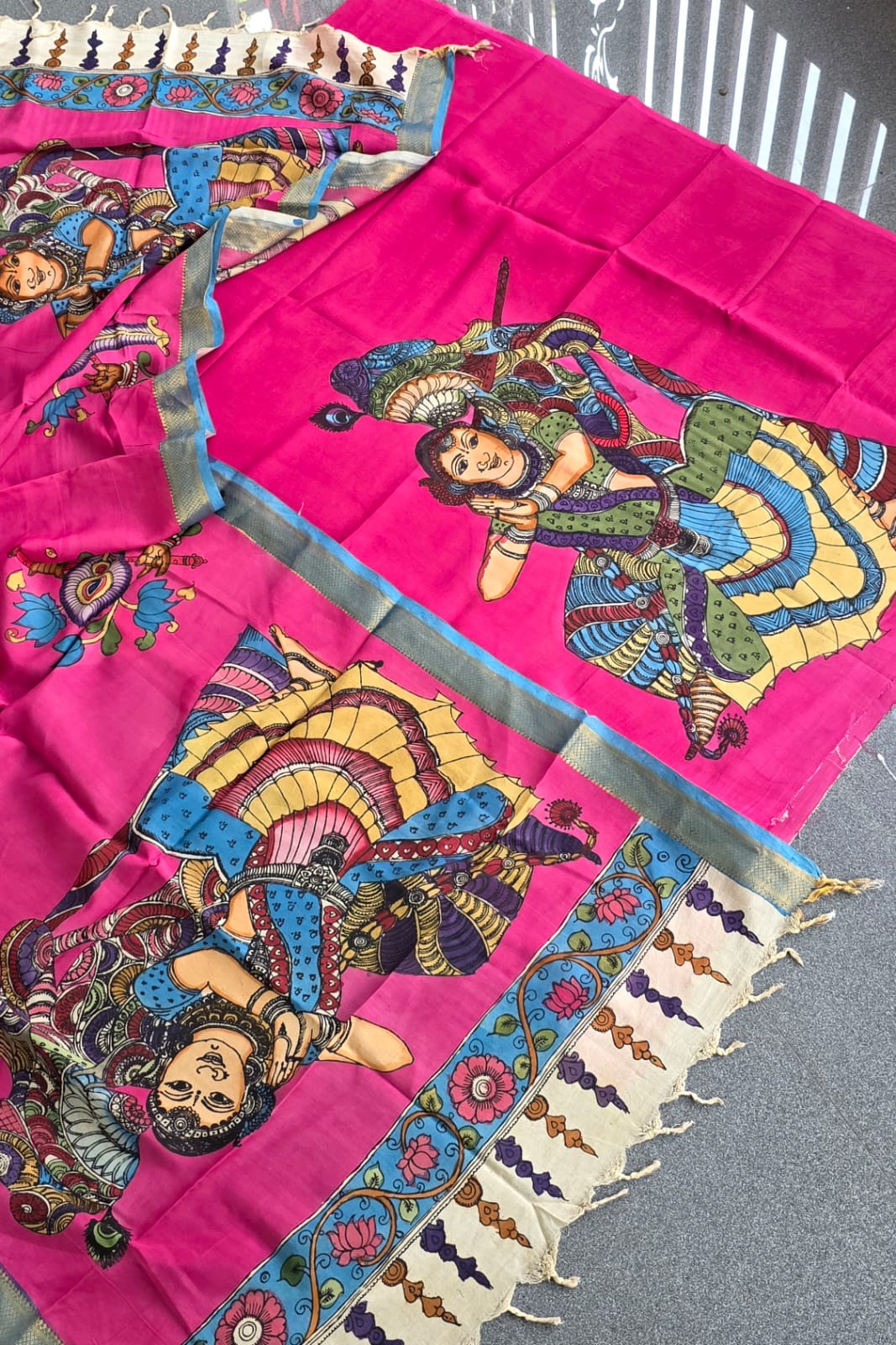 Handcrafted penkalamkari salwar-DS8 - Image 3