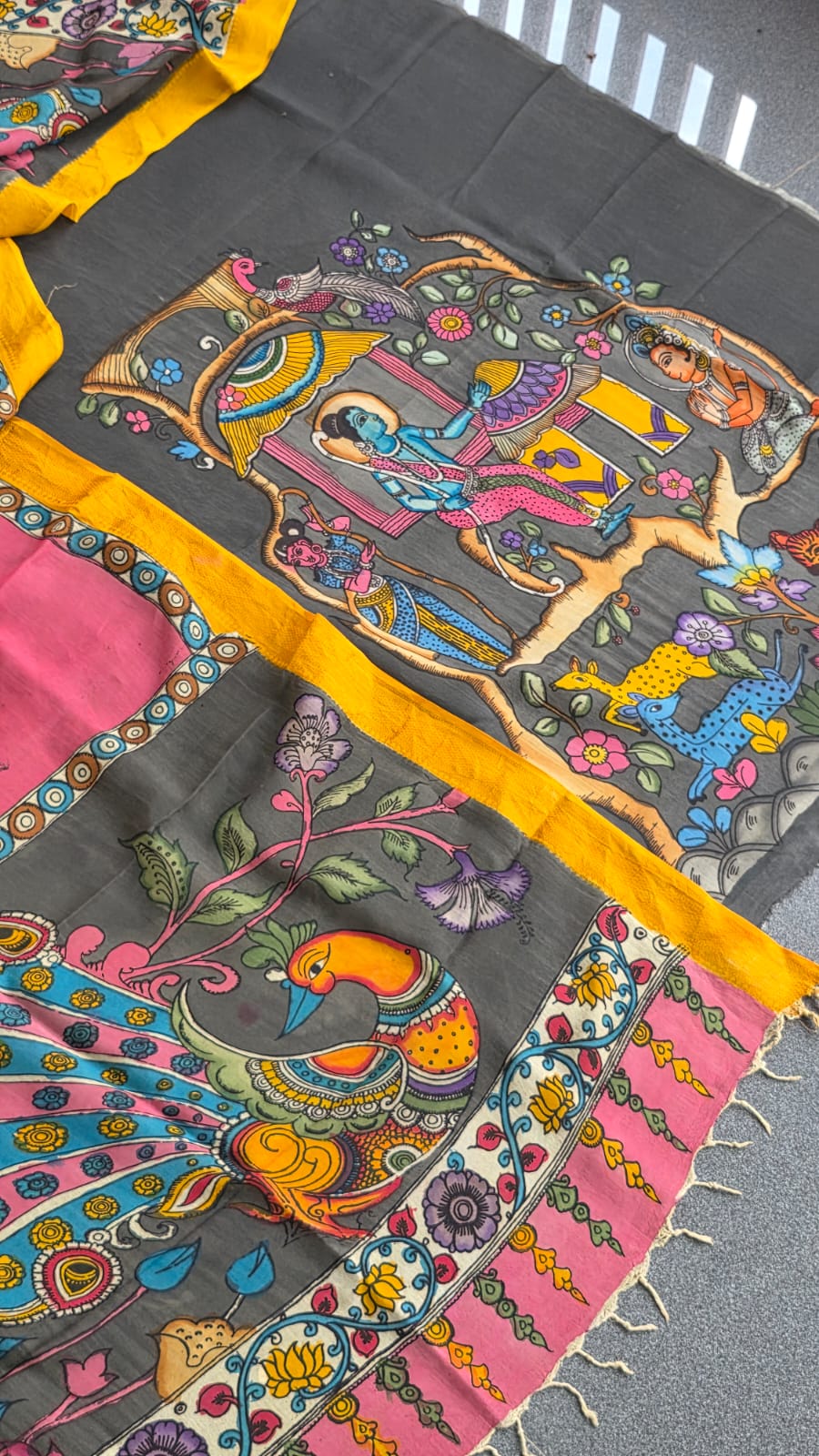 Handcrafted penkalamkari salwar-DS6 - Image 3