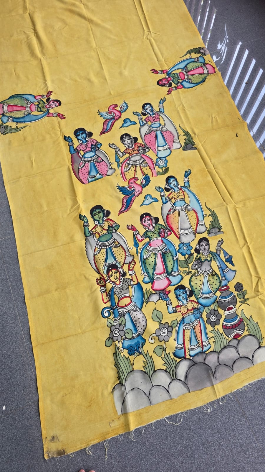 Handcrafted penkalamkari salwar-DS5 - Image 5