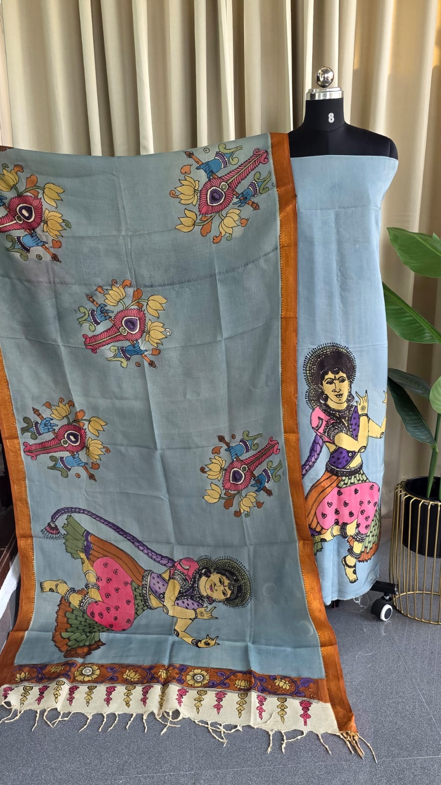 Handcrafted penkalamkari salwar-DS13