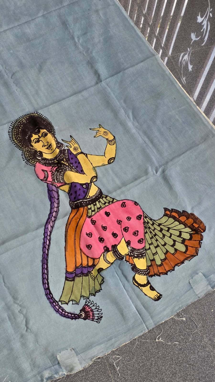 Handcrafted penkalamkari salwar-DS13 - Image 2