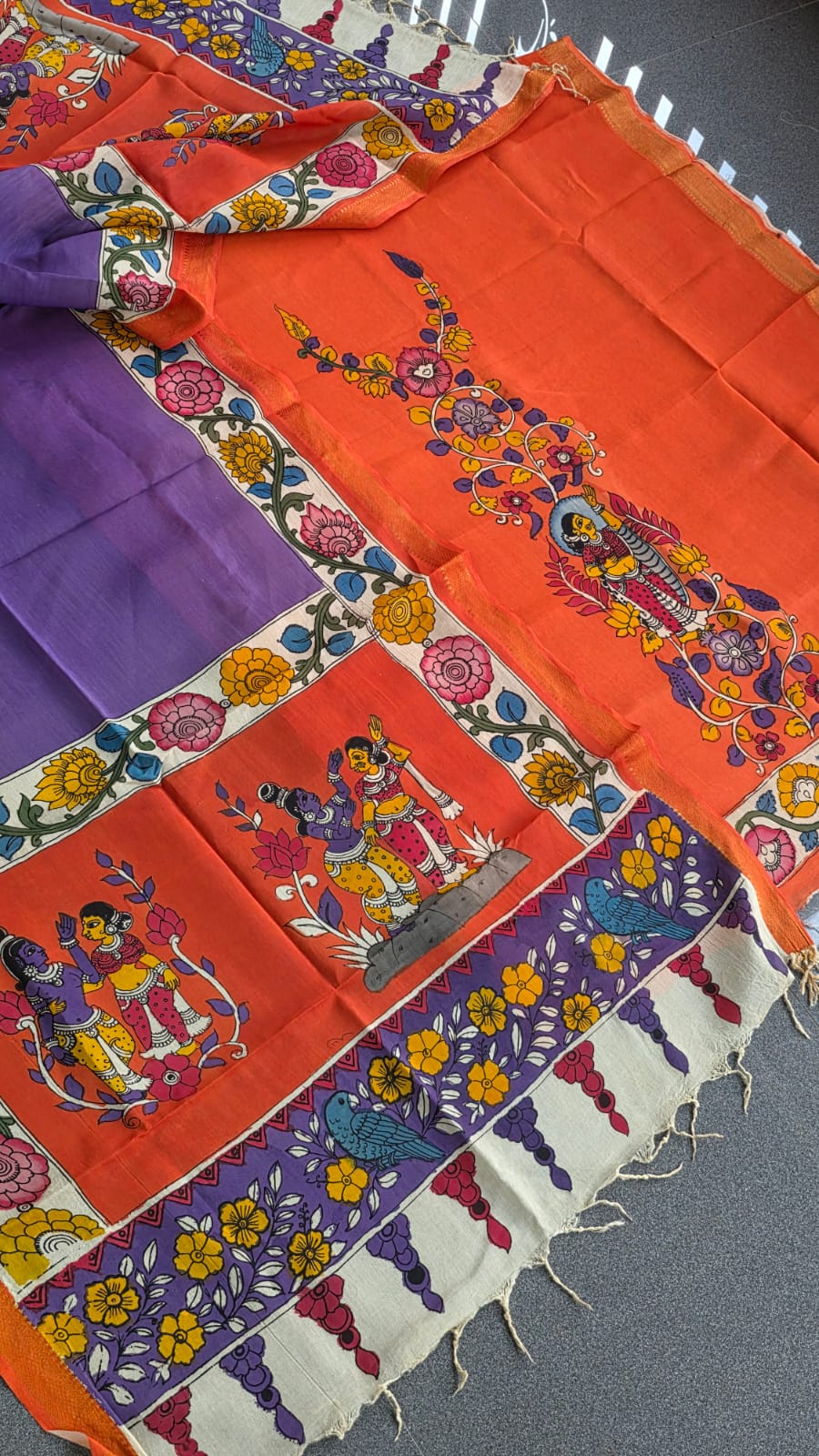 Handcrafted penkalamkari salwar-DS6 - Image 4