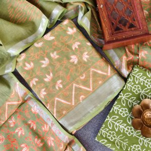 Handblock jaipur linen salwar-YJ179