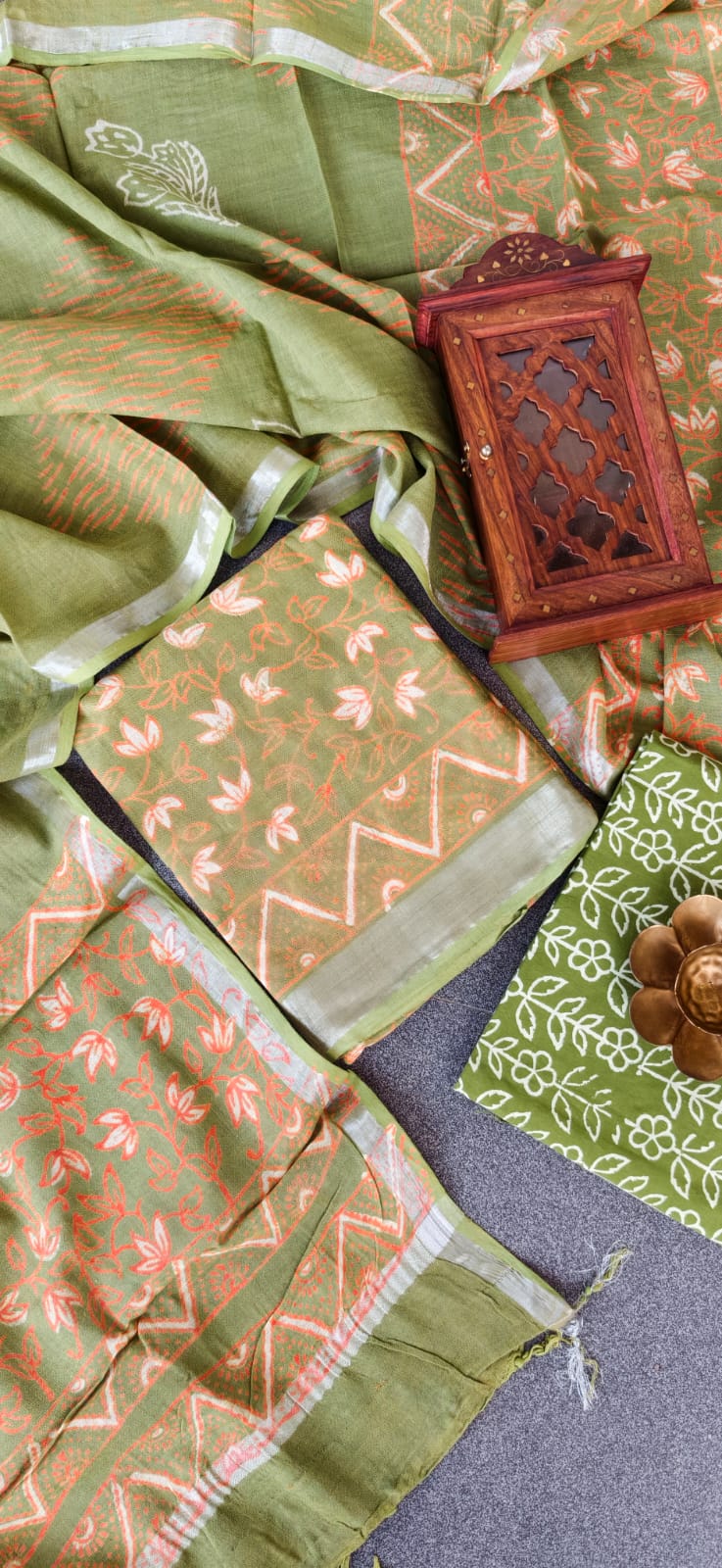 Handblock jaipur linen salwar-YJ179