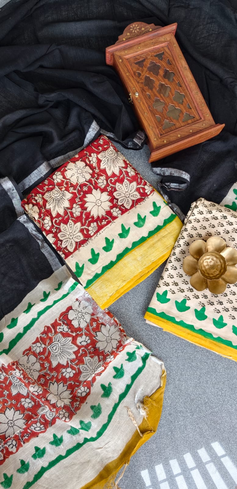 Handblock jaipur linen salwar-YJ183