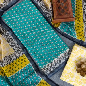Handblock jaipur linen salwar-YJ198