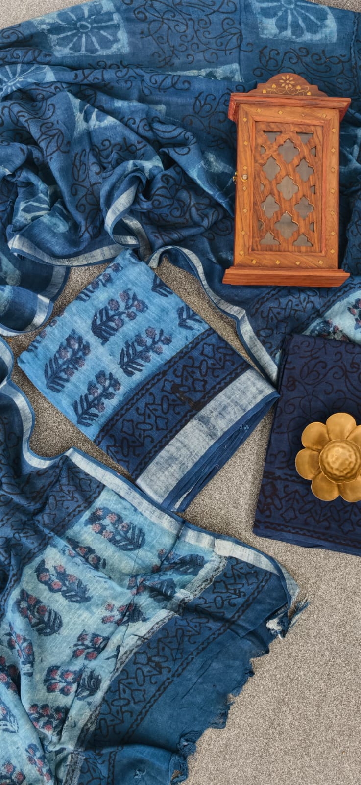 Handblock jaipur linen salwar-YJ160