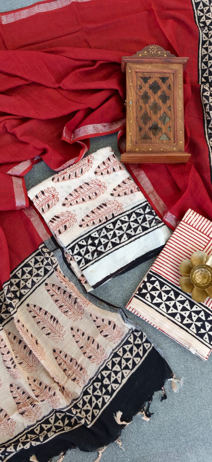 Handblock jaipur linen salwar-YJ164
