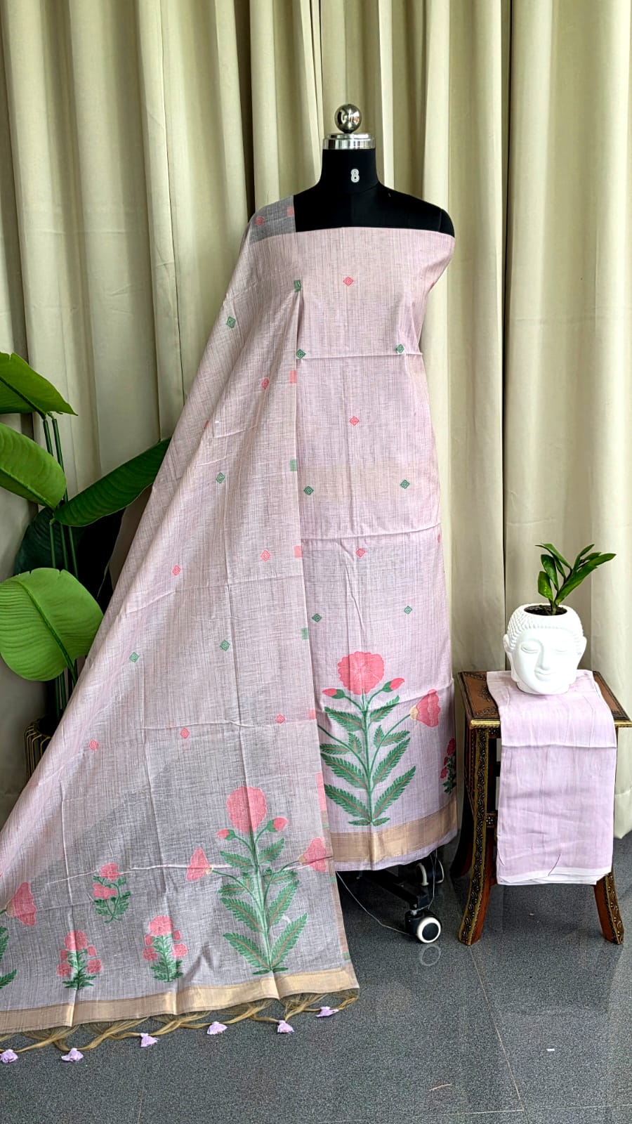 Munga silk salwar(pastel lavender)-MG80 - Image 2
