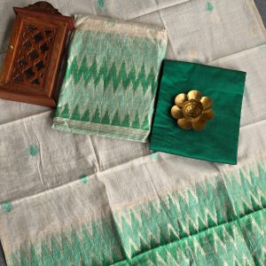 Tussar silk salwar-(green)-MG72