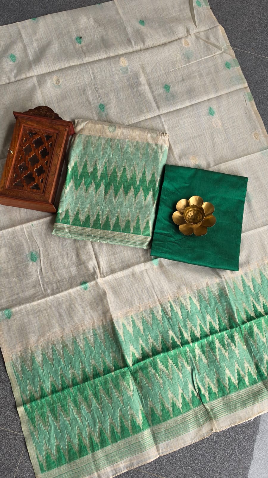 Tussar silk salwar-(green)-MG72