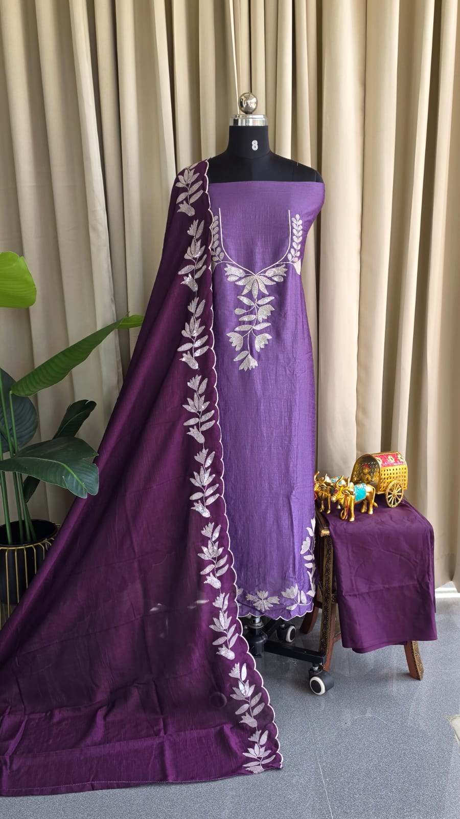 Vichitra silk salwar-MG96