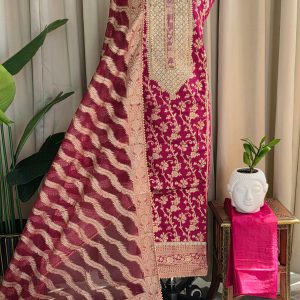 Banarasi salwar with Lining(mangeta pink)-BN17