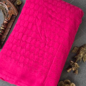 Hakoba cotton running material( Rani pink)-HF4