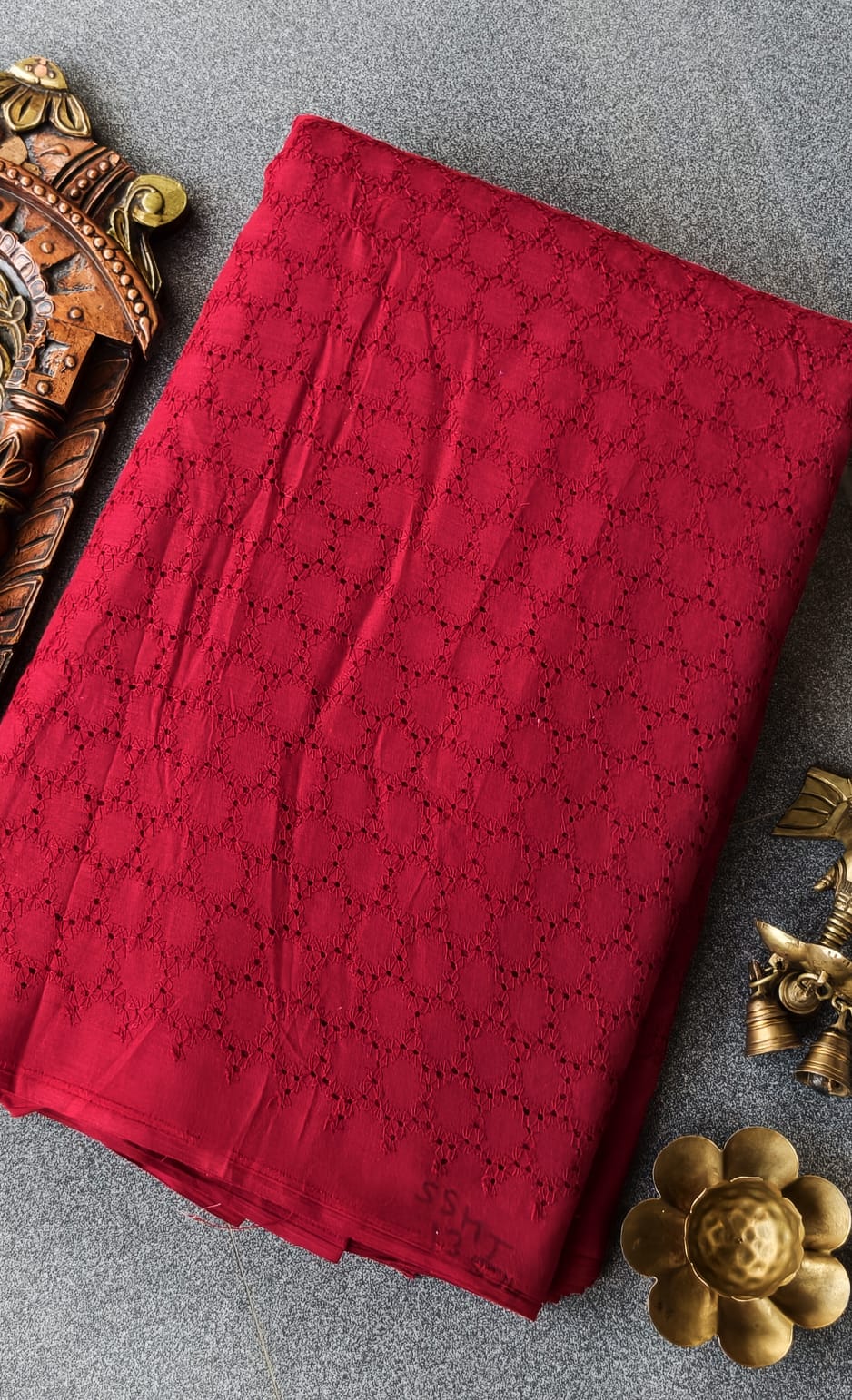 Hakoba cotton running material(Maroon colour)-HF8