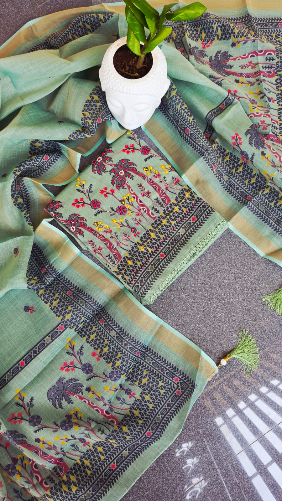 Premium linen shimmer salwar-GB12