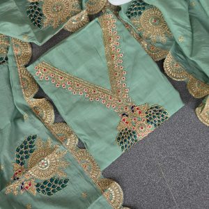 Premium mul chanderi salwar with lining-GB35