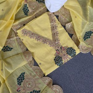 Premium mul chanderi salwar with lining-GB34