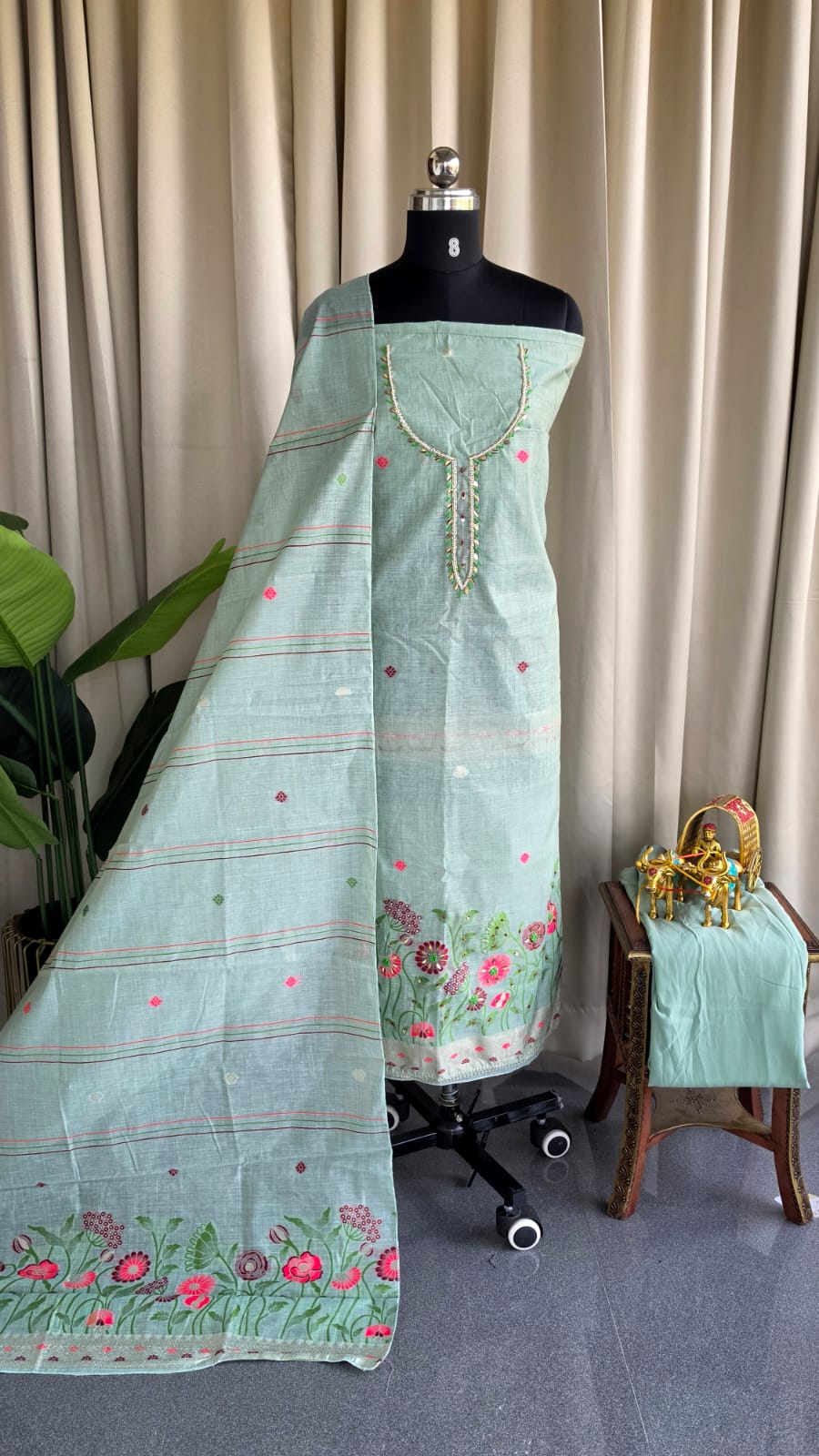 Premium munga cotton salwar-GB38 - Image 2