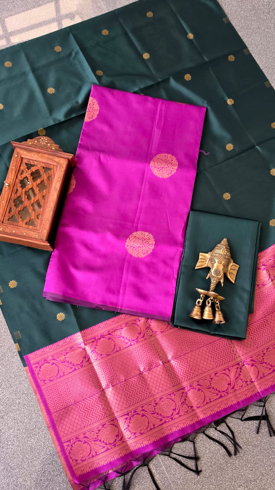 Kanchipuram semi soft silk salwar-KA1 - Image 2