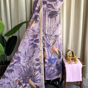 Premium shimmer Linen salwar crane theme-GB13