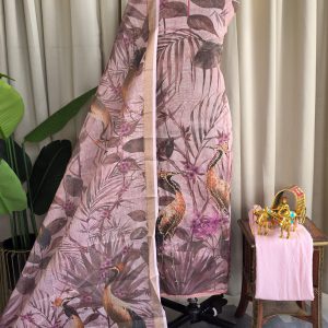 Premium shimmer Linen salwar crane theme-GB15