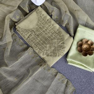 Fancy kota cotton set with embroidery work-VS16