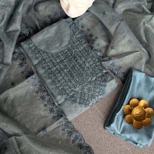 Fancy kota cotton salwar set with embroidery work-VS18