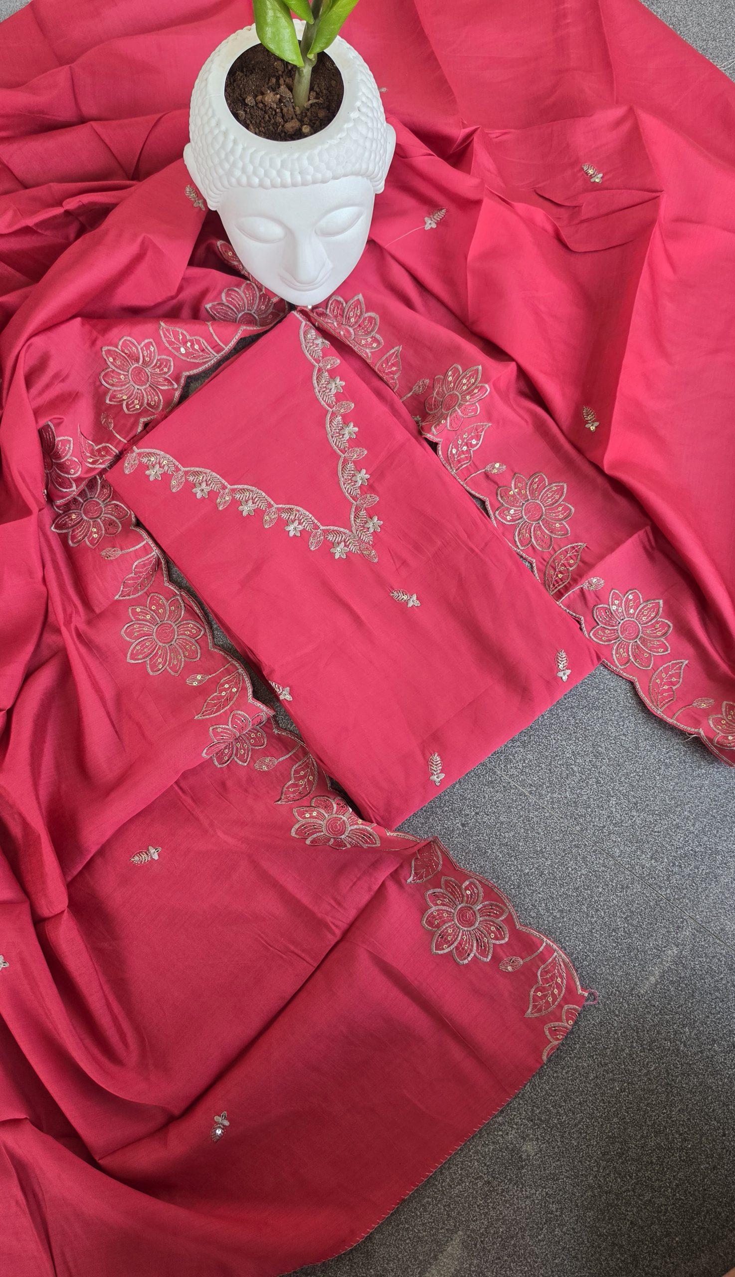 Mul chanderi embroidered salwar-VS88 - Image 2