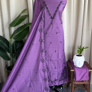 Mul chanderi embroidered salwar-VS89