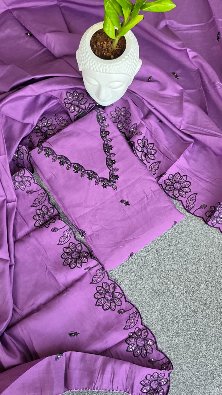 Mul chanderi embroidered salwar-VS89 - Image 2
