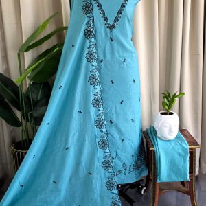 Mul chanderi embroidered salwar-VS91